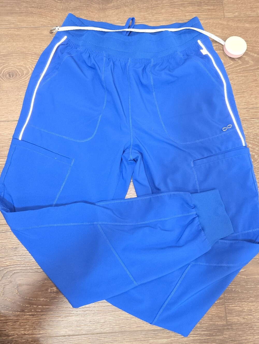 Womens Cherokee Infinity Royal Blue Scrub Jogger Pants - Picture 1 of 6